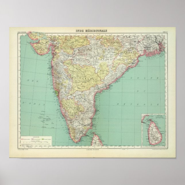 Indien och Sri Lanka 2 Poster (Framsidan)