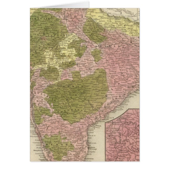 Indien och Sri Lanka Hälsningskort (Framsidan)