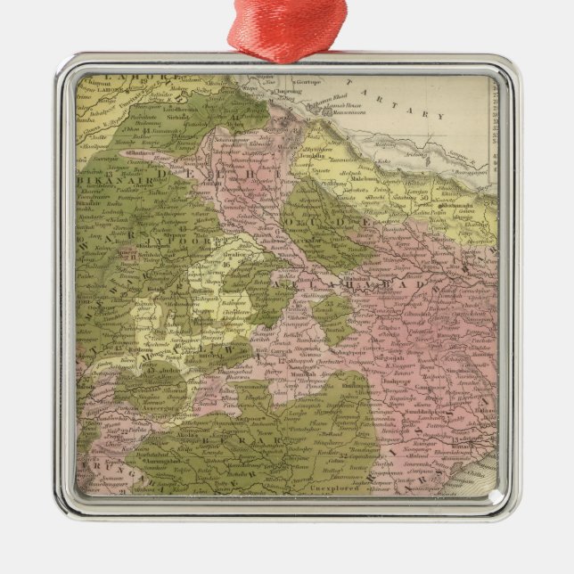 Indien och Sri Lanka Julgransprydnad Metall (Framsidan)