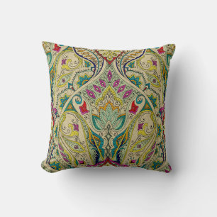 Indien paisley mönster, bohemian gräns. kudde