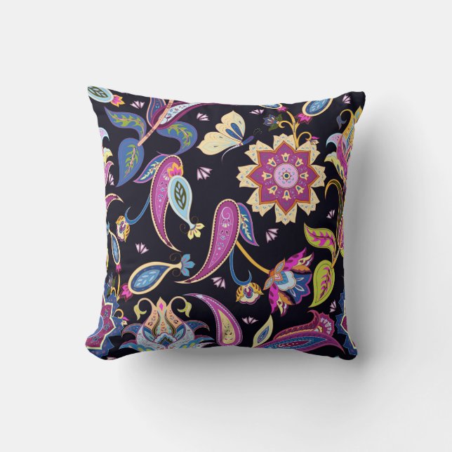 Indien paisley mönster kudde (Framsida)