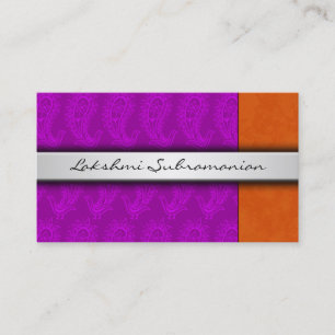 Indien Paisley påfågelvisitkortar Visitkort