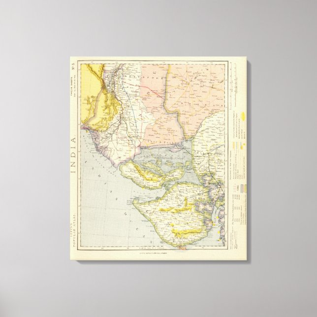 Indien, Pakistan Canvastryck (Framsida)