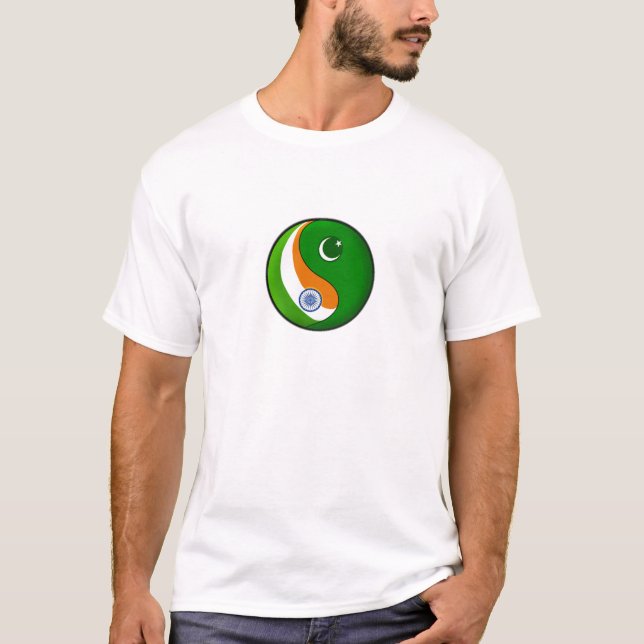 Indien + Pakistan i harmoni Tee Shirt (Framsida)
