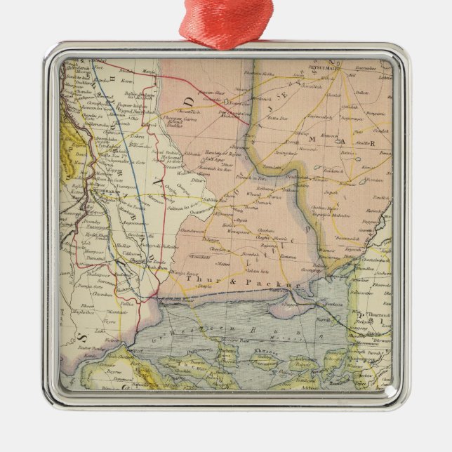 Indien Pakistan Julgransprydnad Metall (Framsidan)