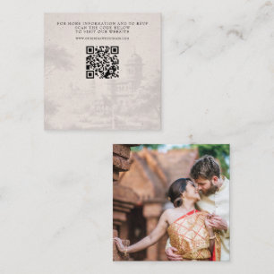 Indien Pass Bröllops QR Tilläggskort