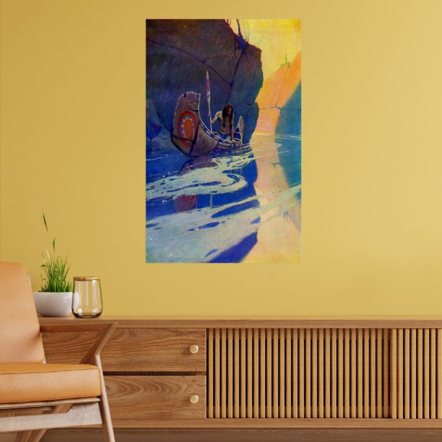 Indien Poster i sin ensamhet NC Wyeth 1907 (Vardagsrum 2)