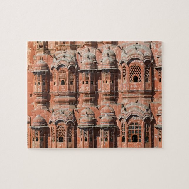 INDIEN, Rajasthan, Jaipur: Hawa Mahal (Palats av Pussel (Horisontell)