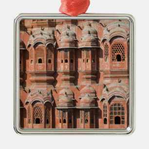INDIEN, Rajasthan, Jaipur: Hawa Mahal (Vindarnas p Julgransprydnad Metall