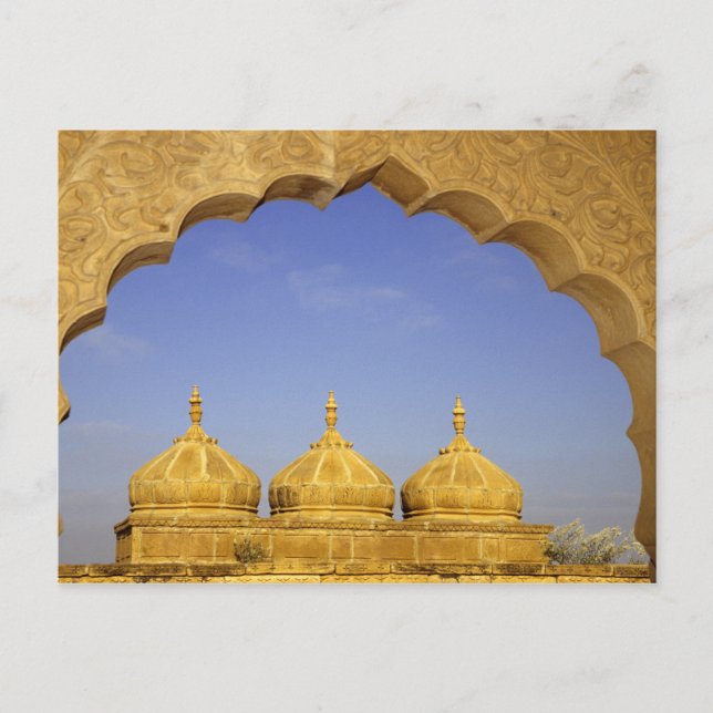Indien, Rajasthan, Jaisalmer. Sandstone-domän Vykort (Framsida)