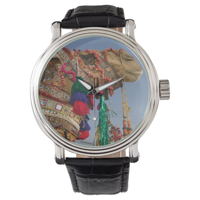 INDIEN, Rajasthan, Pushkar: PUSHKAR KAMELMÄSSA, Armbandsur (Framsida)