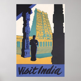 Indien Resa Poster Indisk Konst Hindu Tryck