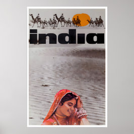 Indien Resa Poster Vintage Indiskt Konsttryck