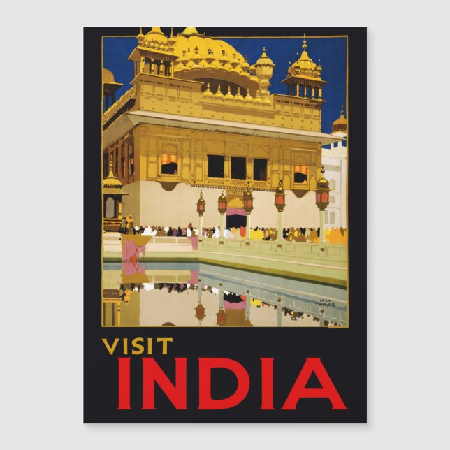 Indien resemålning affisch indisk vintage konst (Framsida)