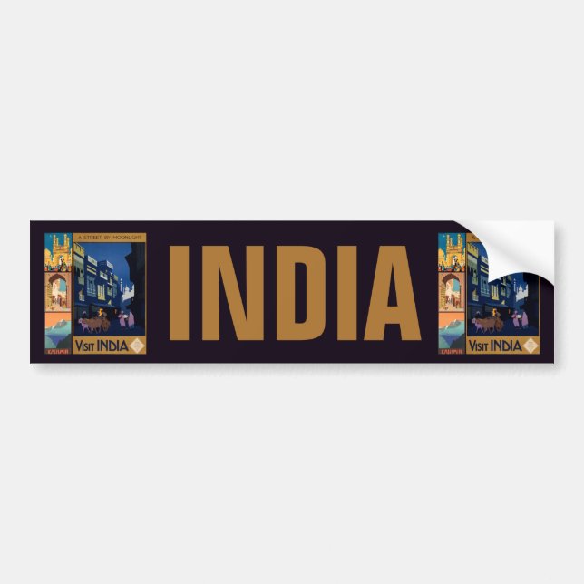 Indien reser affischcollagebildekal bildekal (Framsidan)
