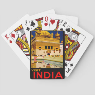 Indien reseraffisch indisk vintage konst casinokort