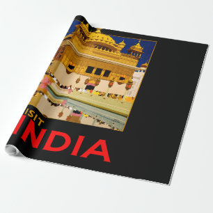 Indien reseraffisch indisk vintage konst presentpapper