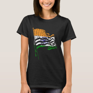 Indien Roots USA flagga T Shirt