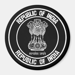 Indien Round Emblem Magnet