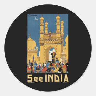 Indien Runt Klistermärke