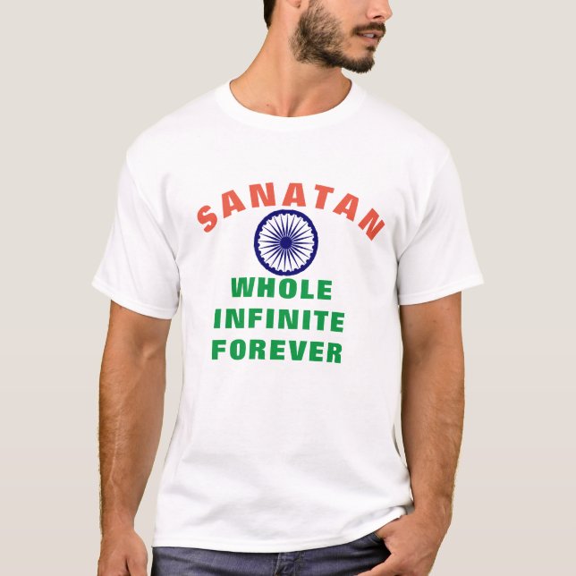 Indien Sanatan Strong Patriotic Desi indiska Pride T Shirt (Framsida)