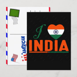 Indien självständighetsdag Trikoloredesign Helg Vykort