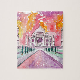 Indien slott på solnedgången pussel