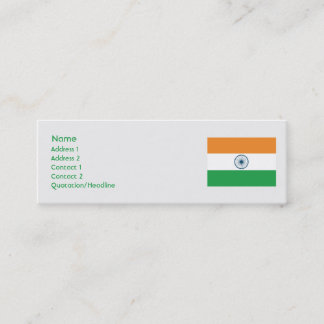 Indien - smala mini visitkort