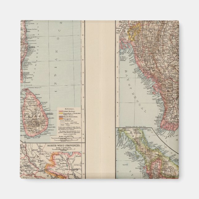 Indien söder, Burma, Malajiska Peninsulan Magnet (Framsidan)