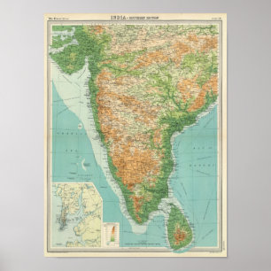 Indien södra del poster