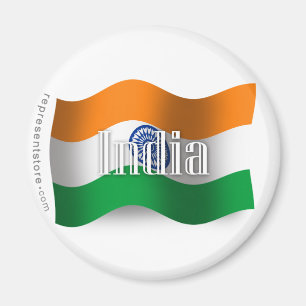 Indien som vinkar flagga magnet
