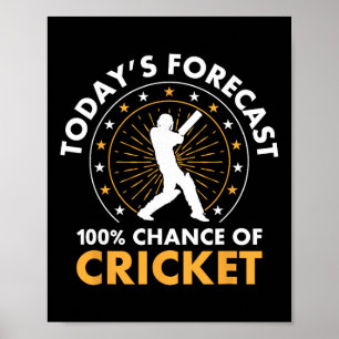 Indien Sport Cricket Älskare Cricketer Cricket Spe Poster