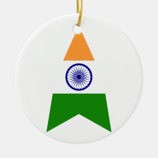 Indien stjärna julgransprydnad keramik