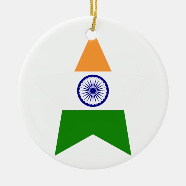 Indien stjärna julgransprydnad keramik (Framsidan)