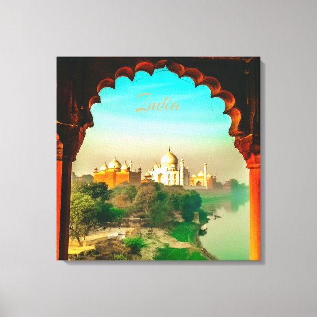 Indien Taj Mahal Canvastryck (Framsida)