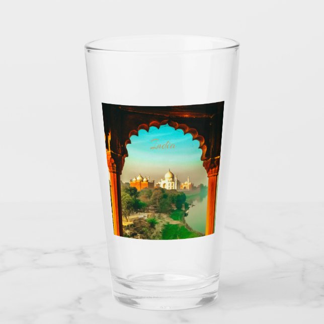 Indien Taj Mahal Glaskopp (Framsida)