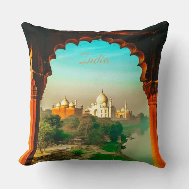 Indien Taj Mahal Kudde (Framsida)