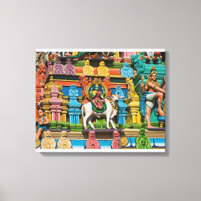 INDIEN, Tamil Nadu, Chennai: Kapaleeshwarar Canvastryck (Framsida)