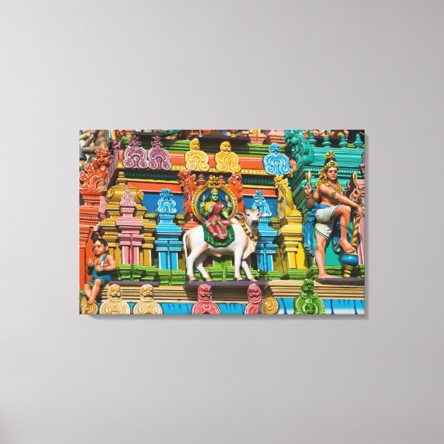 INDIEN, Tamil Nadu, Chennai: Kapaleeshwarar Canvastryck (Framsida)