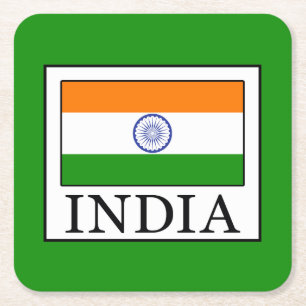 Indien Underlägg Papper Kvadrat