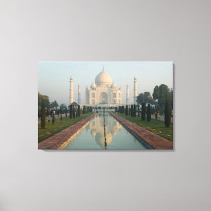 INDIEN, Uttar Pradesh, Agra: Taj Mahal, morgon Canvastryck