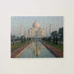 INDIEN, Uttar Pradesh, Agra: Taj Mahal, morgon Pussel