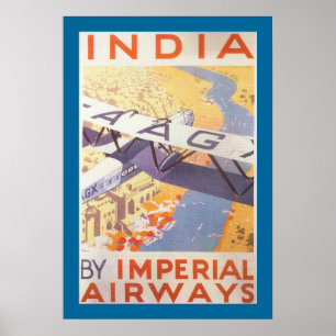 Indien vid imperialistiska flygbolag poster