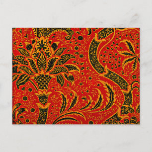 Indien, vintage mönster av William Morris Vykort