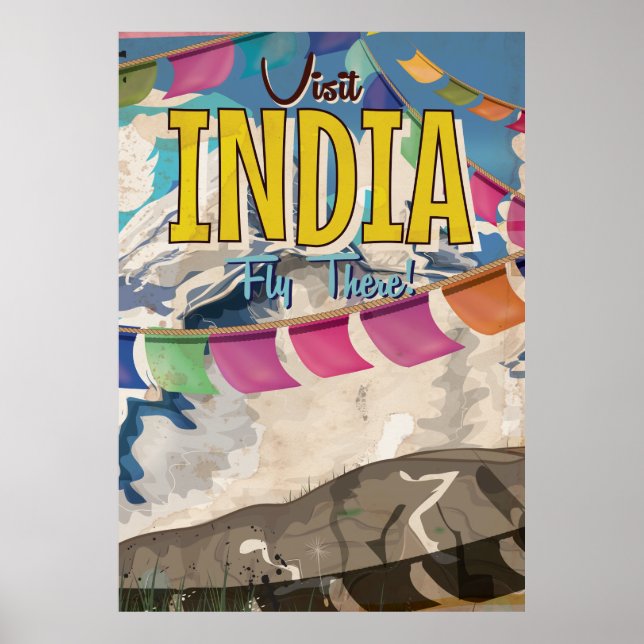 Indien Vintage Resa affisch (Framsidan)