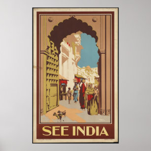 Indien Vintage resor Poster Ad Retro-utskrifter