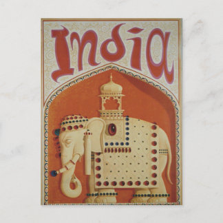 Indien vintage resor vykort