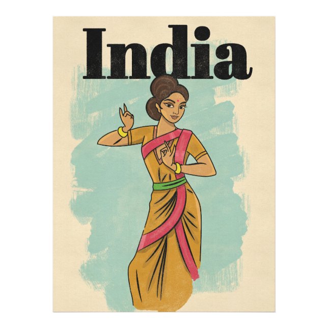 Indien vintage resposter fototryck (Framsidan)