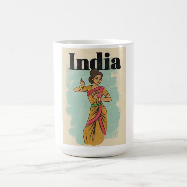 Indien vintage resposter kaffemugg (Center)