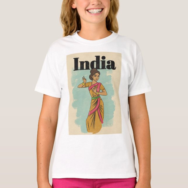 Indien vintage resposter t shirt (Framsida)